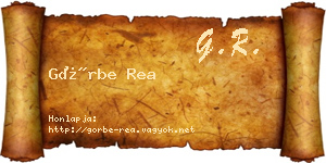 Görbe Rea névjegykártya